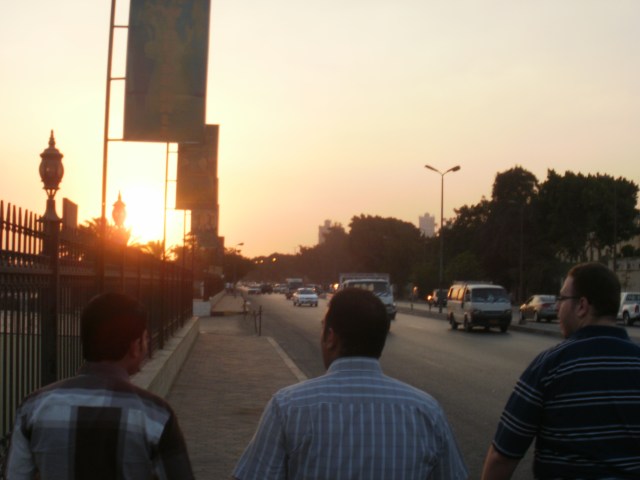 Walking into the sun