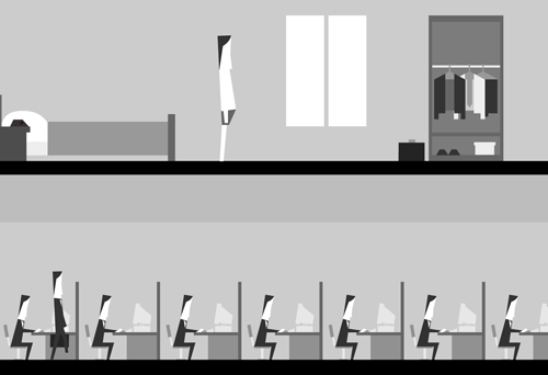 From the game, Everyday the same dream.